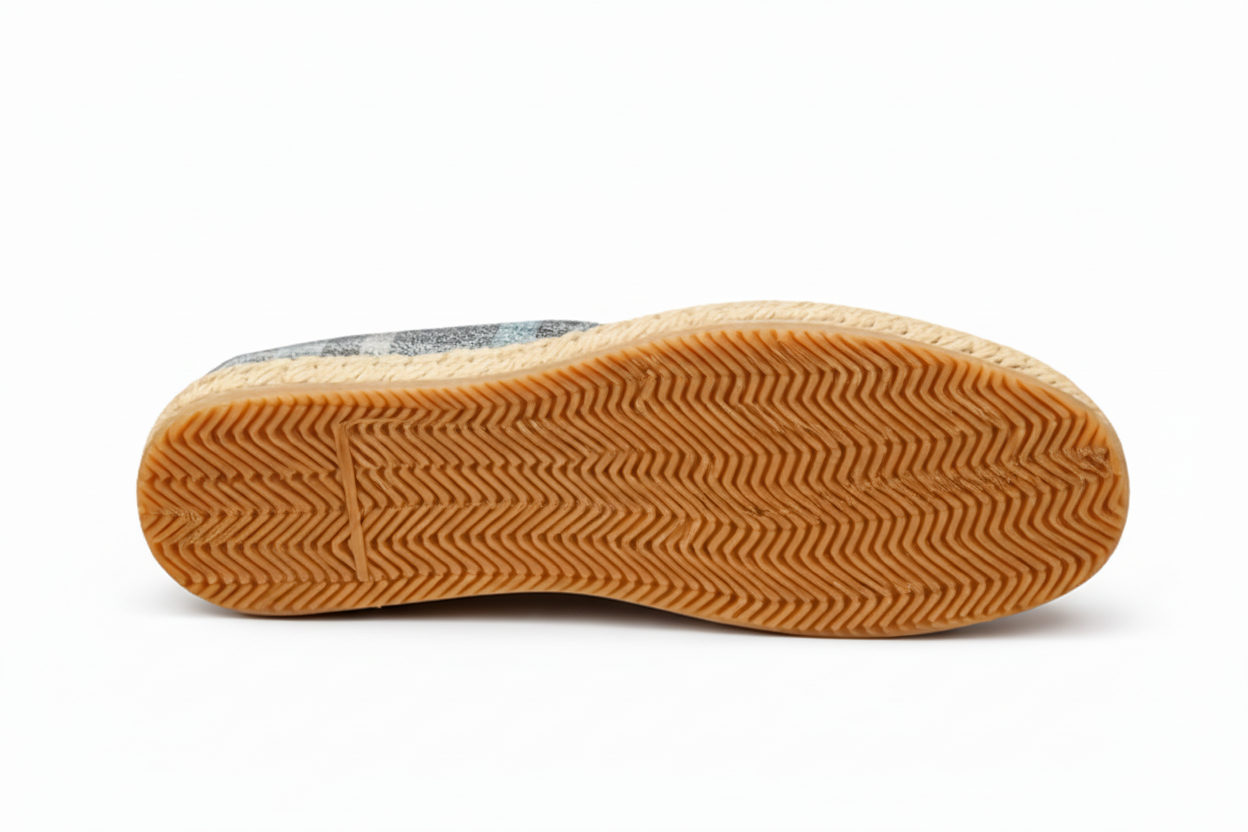Espadrilles bleu à carreaux
