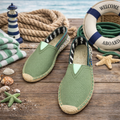 Espadrilles vert olive & ethnique