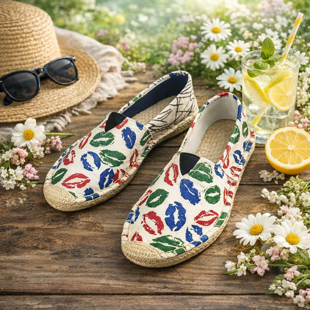 Espadrilles  imprimé lèvres