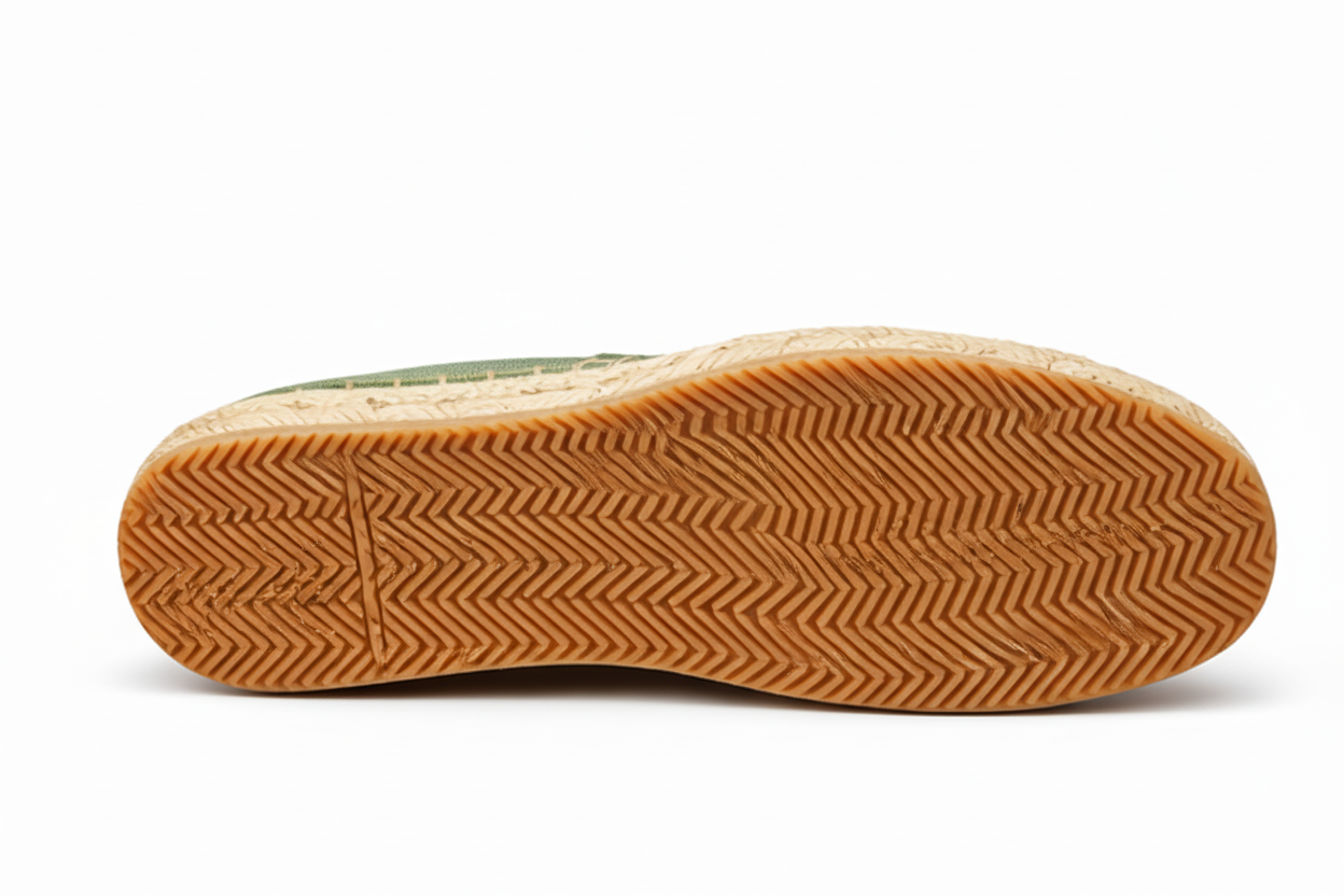 Espadrilles vert olive & ethnique