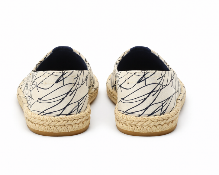 Espadrilles blanches à motif