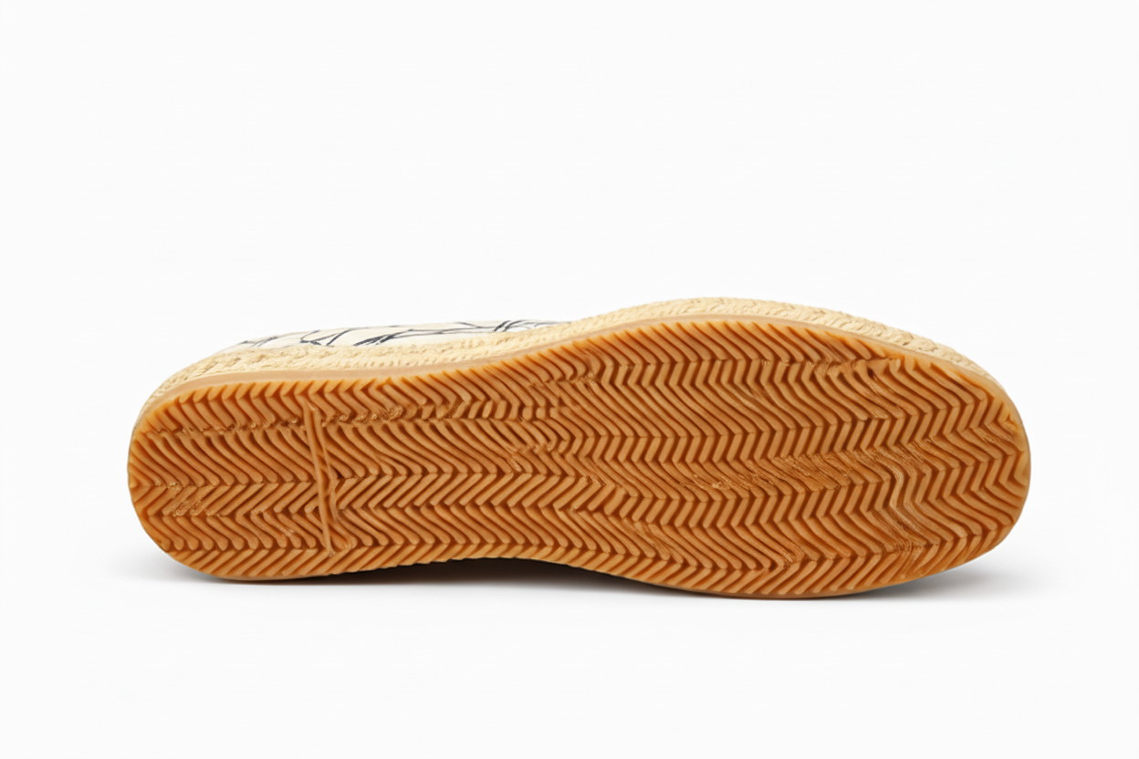 Espadrilles blanches à motif