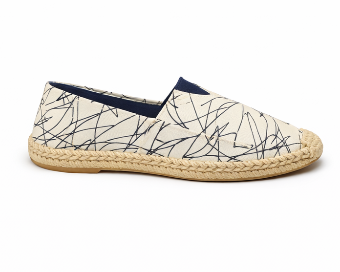 Espadrilles blanches à motif